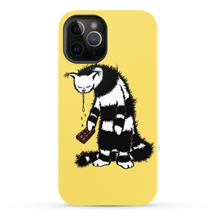 iPhone 12 Pro StrongFit Weird Cat Creature Funny Chocolate Lover  by Boriana Giormova