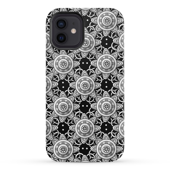iPhone 12 mini StrongFit Lace Flowers by Shelly Bremmer