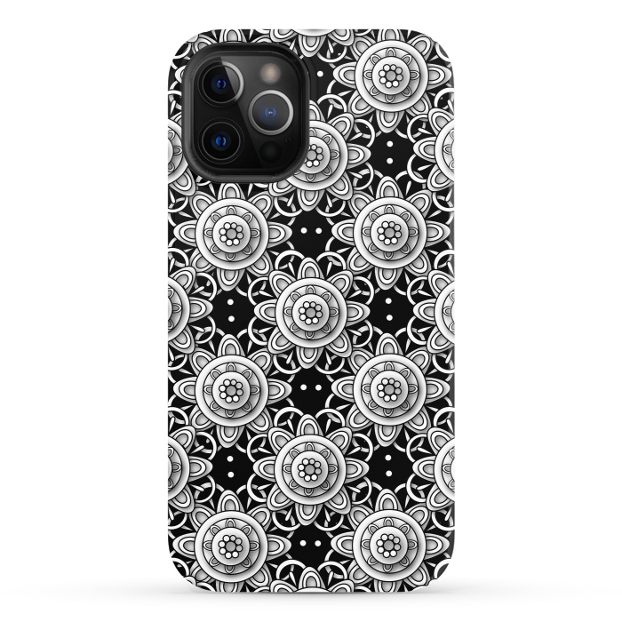 iPhone 12 Pro StrongFit Lace Flowers by Shelly Bremmer