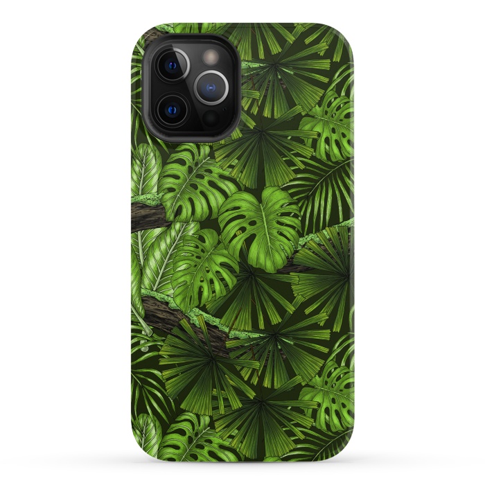iPhone 12 Pro StrongFit Jungle leaves by Katerina Kirilova