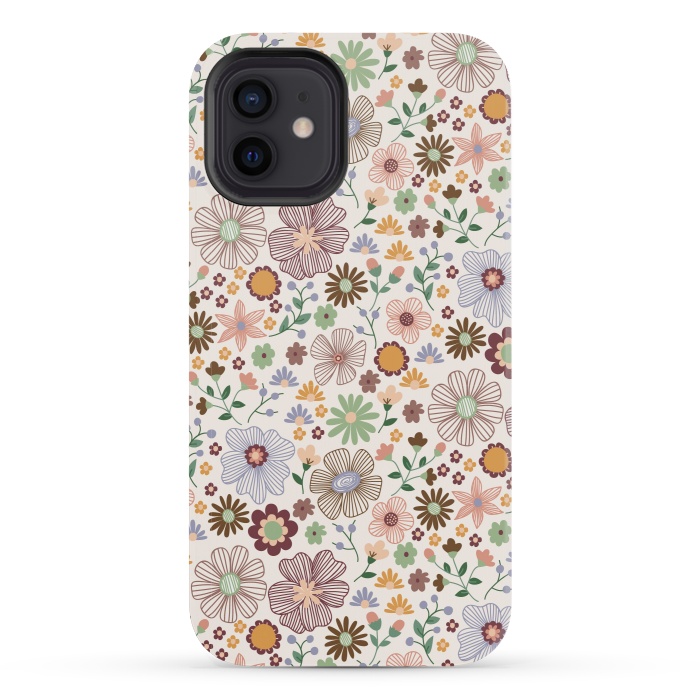 iPhone 12 mini StrongFit Autumn Wild Bloom by TracyLucy Designs