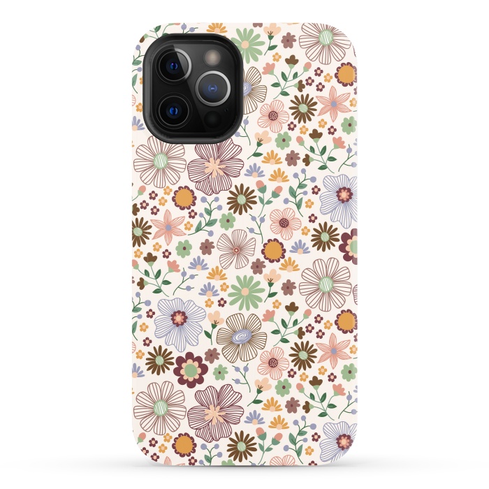 iPhone 12 Pro StrongFit Autumn Wild Bloom by TracyLucy Designs