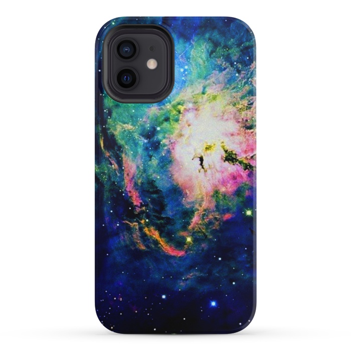 iPhone 12 mini StrongFit colorful nebula by haroulita