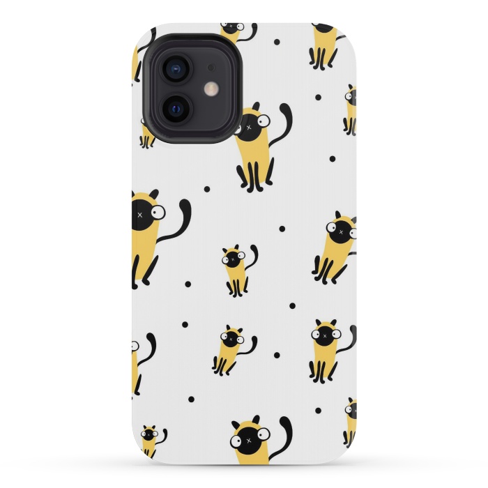 iPhone 12 mini StrongFit cool cats by haroulita