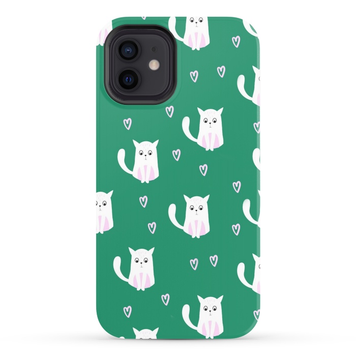 iPhone 12 StrongFit cats pattern by haroulita