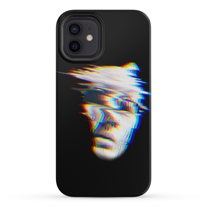 iPhone 12 mini StrongFit glitch horror face by haroulita