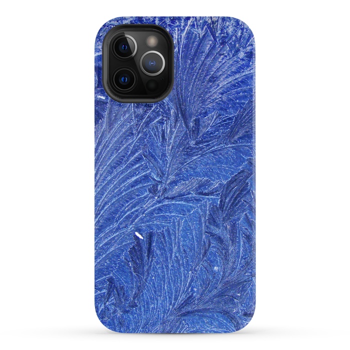 iPhone 12 Pro StrongFit blue shaded leaves by MALLIKA