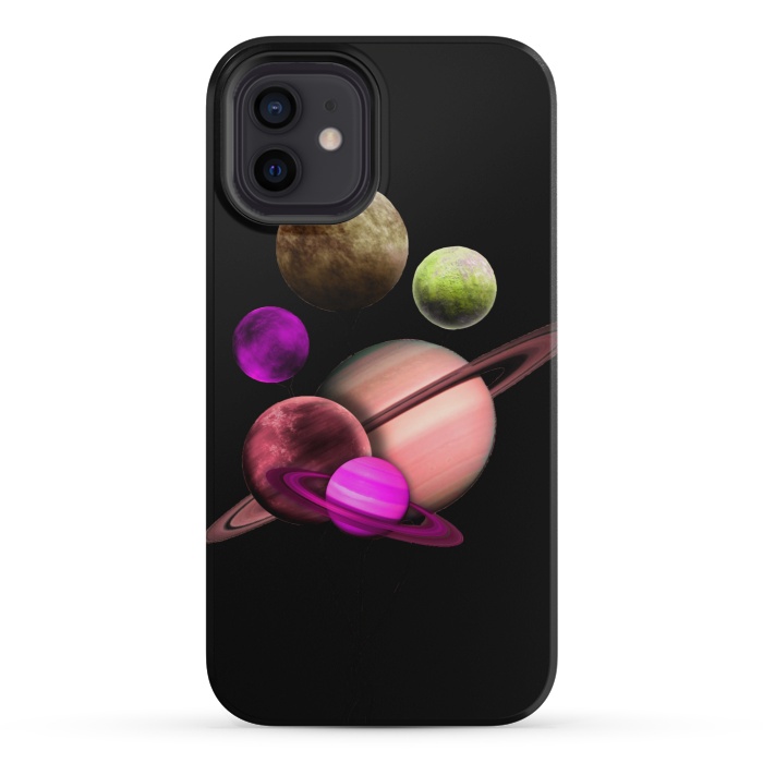 iPhone 12 mini StrongFit Purple pink space by haroulita