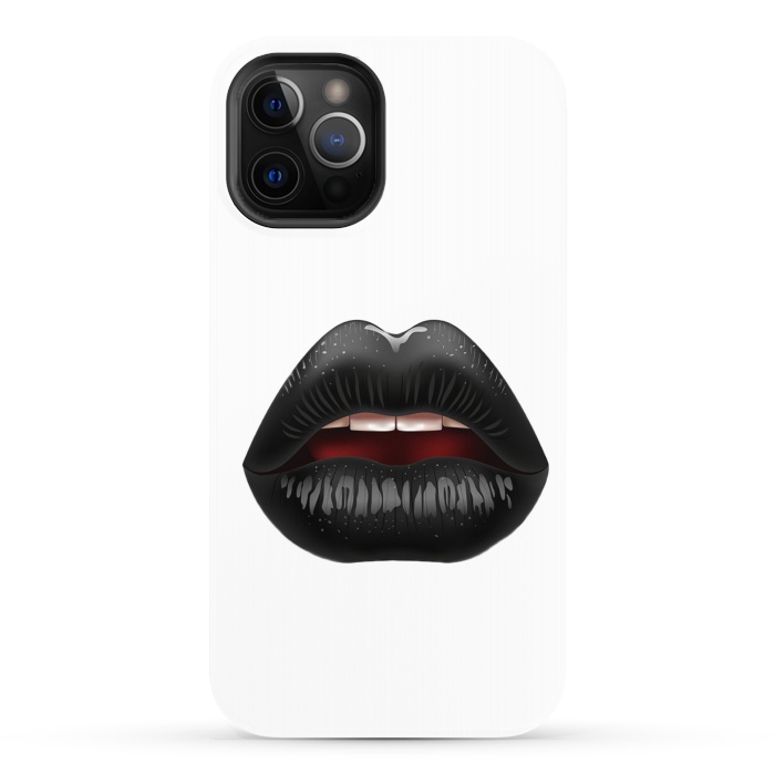 iPhone 12 Pro StrongFit black lips by haroulita