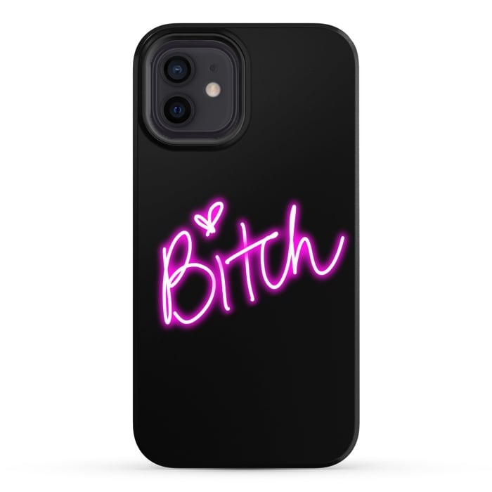 iPhone 12 StrongFit bitch neon lights by haroulita