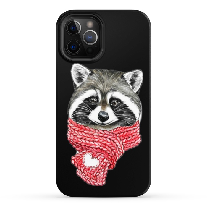iPhone 12 Pro StrongFit cute Raccoon by haroulita