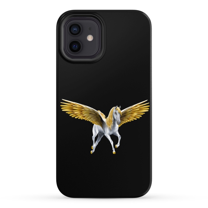 iPhone 12 StrongFit horse with golden wings by haroulita
