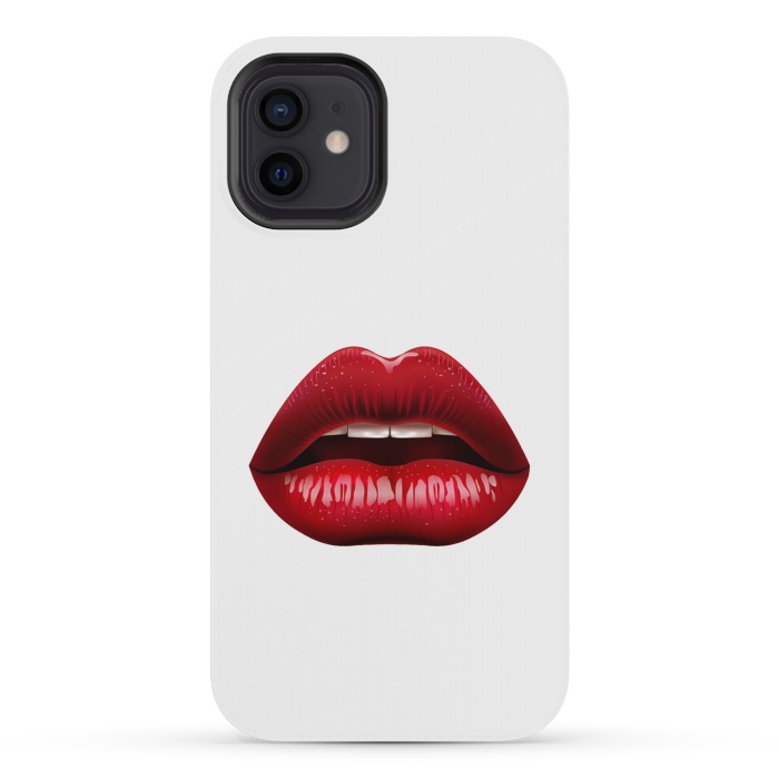 iPhone 12 mini StrongFit red lips by haroulita