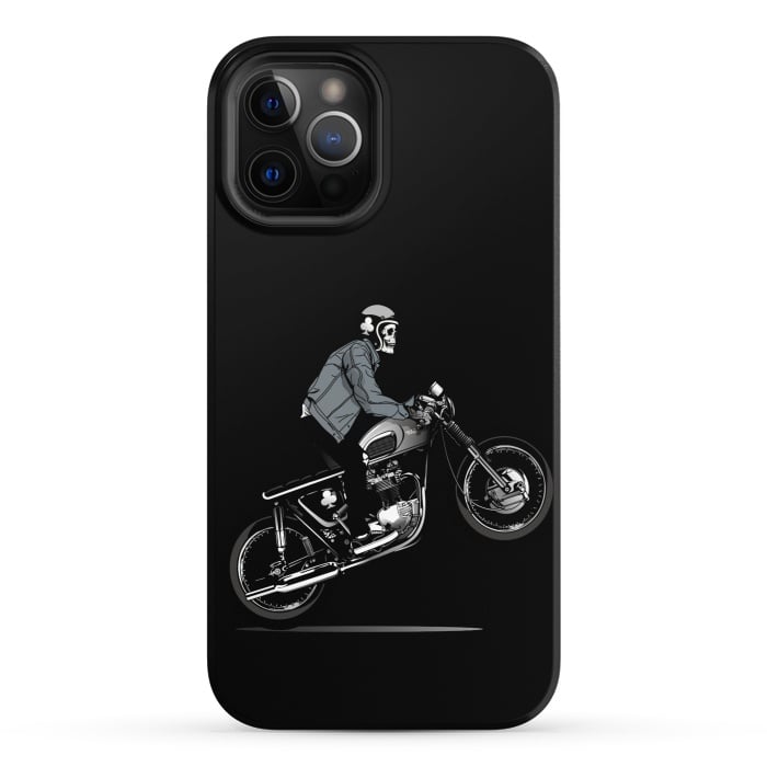 iPhone 12 Pro StrongFit skull biker x by haroulita