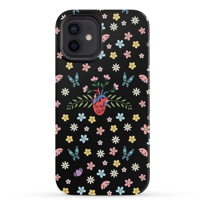 iPhone 12 mini StrongFit Blooming heart by Laura Nagel