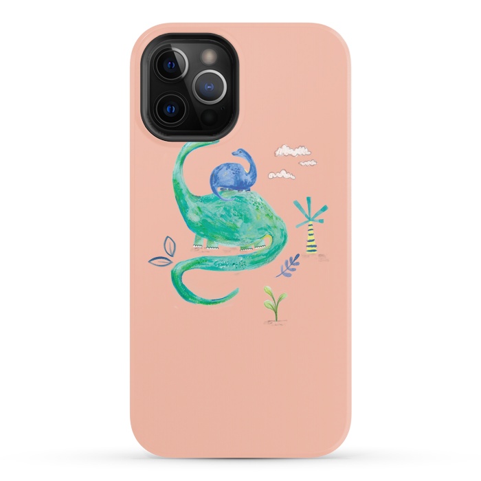 iPhone 12 Pro StrongFit painted dinosaur  by lauradidthis