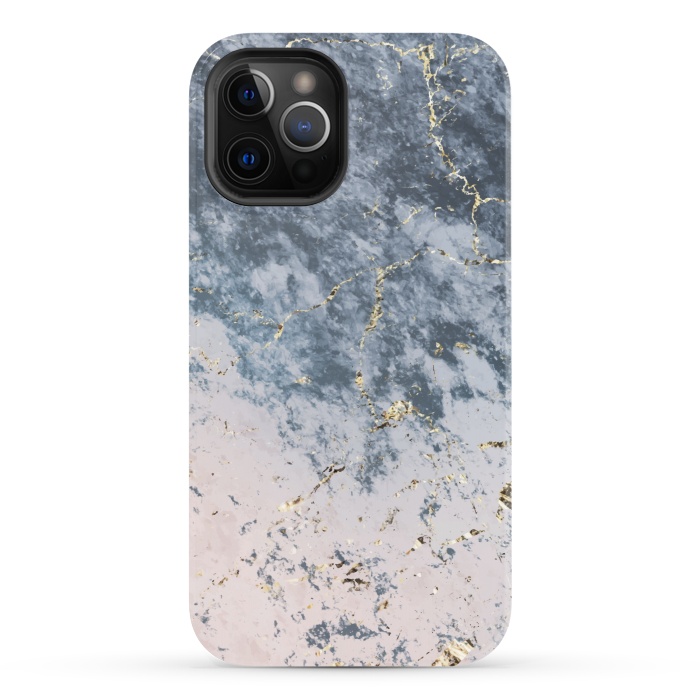 iPhone 12 Pro StrongFit Pink and blue marble by Winston