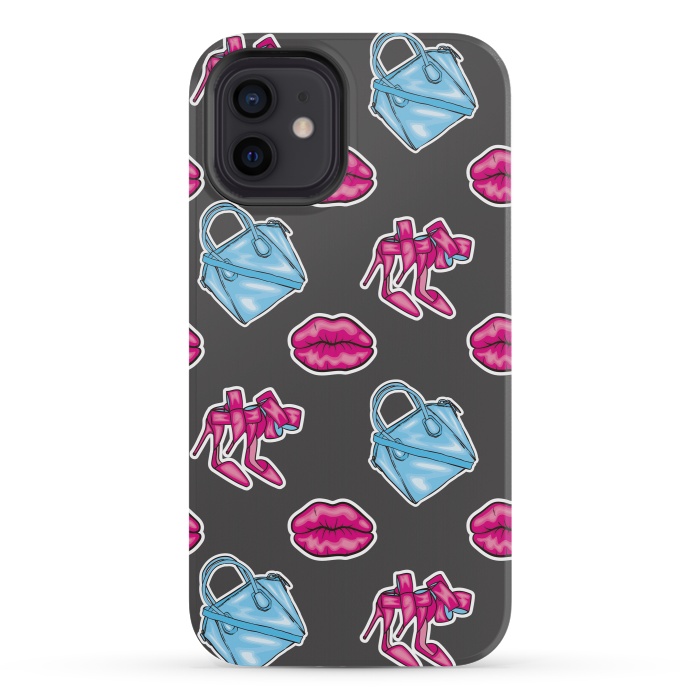 iPhone 12 mini StrongFit Beautiful background of the lips shoes and bags by ArtsCase