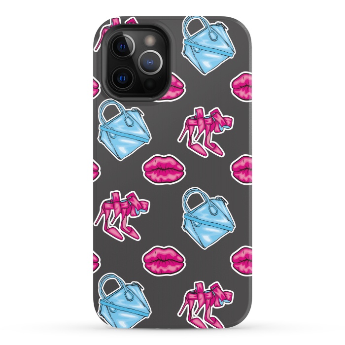 iPhone 12 Pro StrongFit Beautiful background of the lips shoes and bags by ArtsCase
