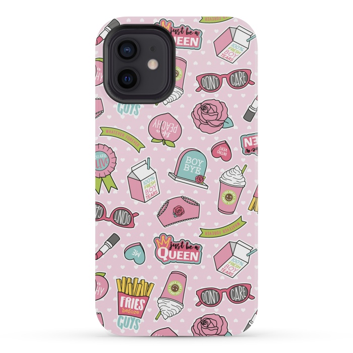 iPhone 12 mini StrongFit Girls Fashion Design With Cute Symbols by ArtsCase