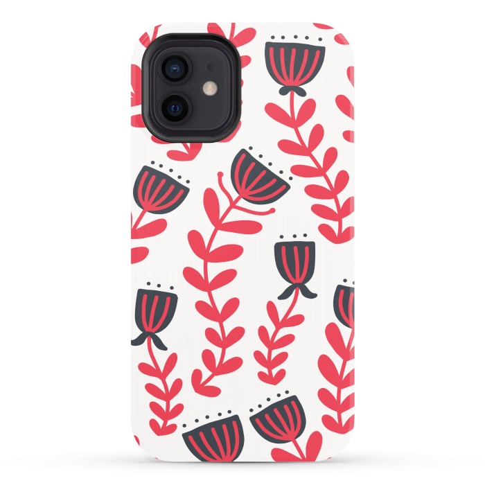 iPhone 12 StrongFit Red flowers by Winston