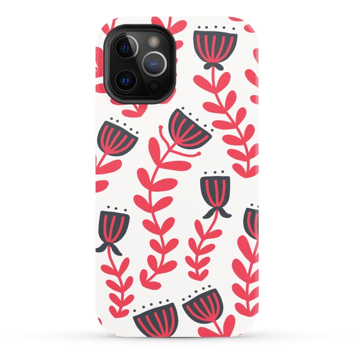 iPhone 12 Pro StrongFit Red flowers by Winston