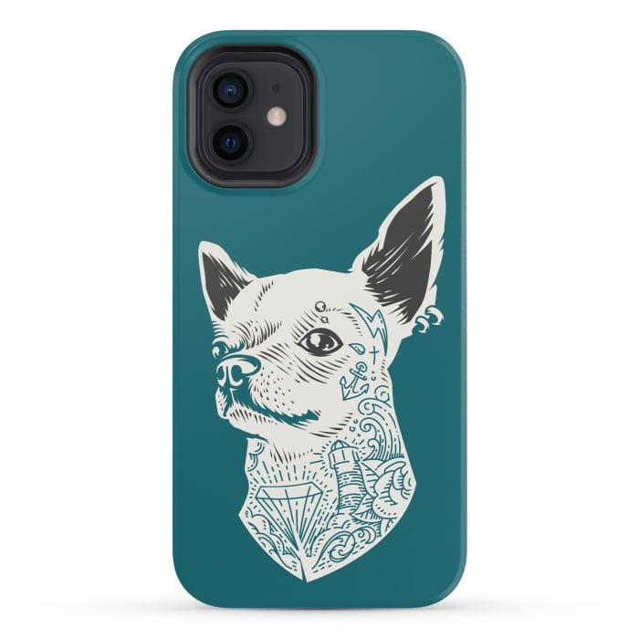 iPhone 12 mini StrongFit Tattooed Chihuahua by Winston