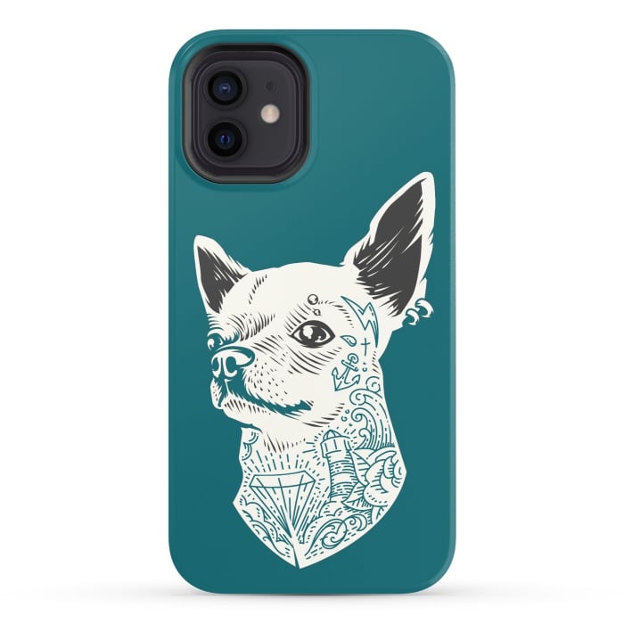 iPhone 12 StrongFit Tattooed Chihuahua by Winston