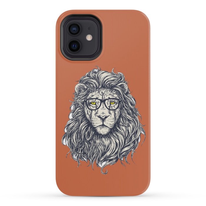 iPhone 12 mini StrongFit Hipster Lion by Winston