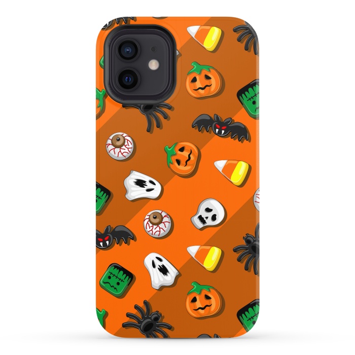 iPhone 12 StrongFit Halloween Spooky Candies Party by BluedarkArt