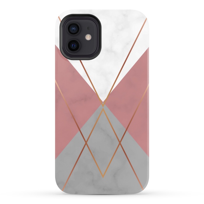 iPhone 12 StrongFit Marble Geometric design II by ArtsCase