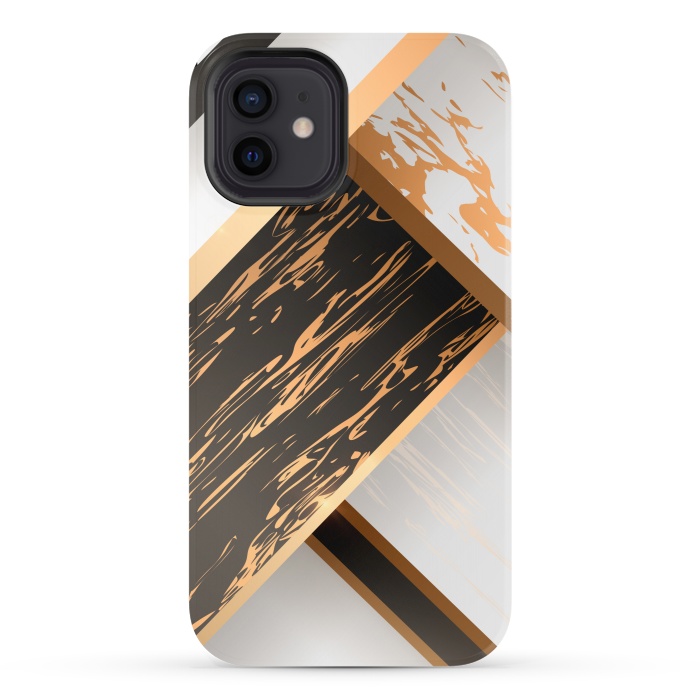 iPhone 12 StrongFit Marble Geometric Design IV by ArtsCase
