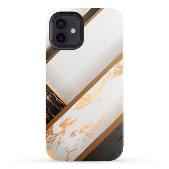 iPhone 12 StrongFit Marble Geometric Design VII by ArtsCase