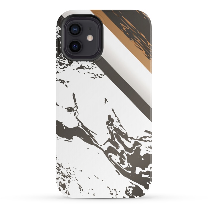 iPhone 12 StrongFit Marble with cubes and geometric figures by ArtsCase