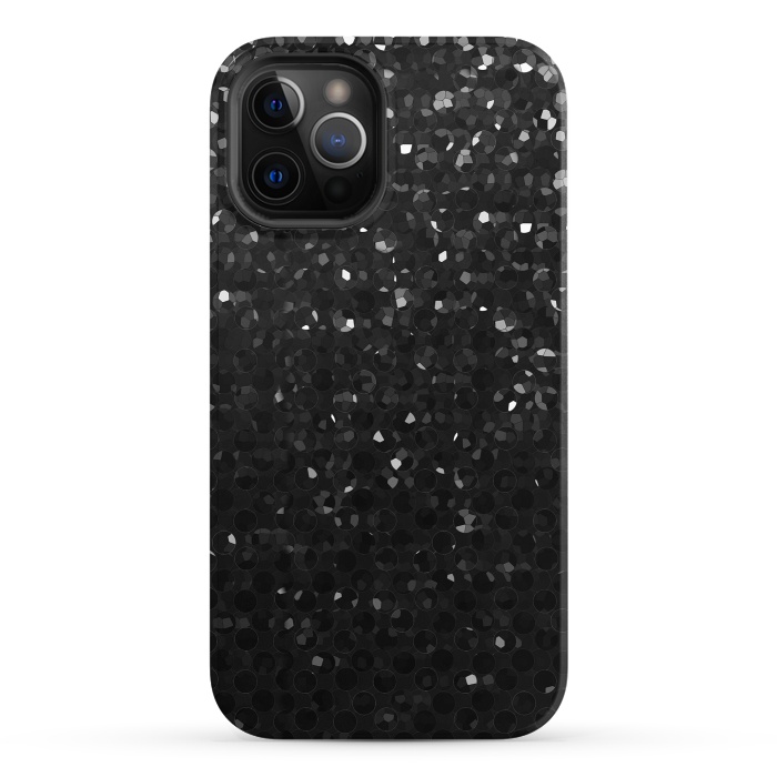 iPhone 12 Pro StrongFit Black Crystal Bling Strass G283 by Medusa GraphicArt