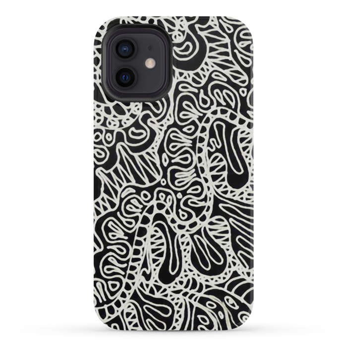 iPhone 12 mini StrongFit Doodle Ethnic Style G361 by Medusa GraphicArt