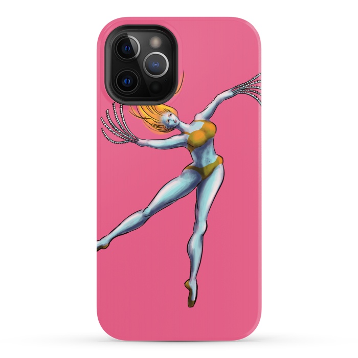 iPhone 12 Pro StrongFit Weird Dancer Girl With Saw Hands by Boriana Giormova