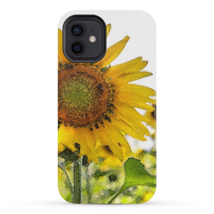 iPhone 12 mini StrongFit Sunflowers by Allgirls Studio