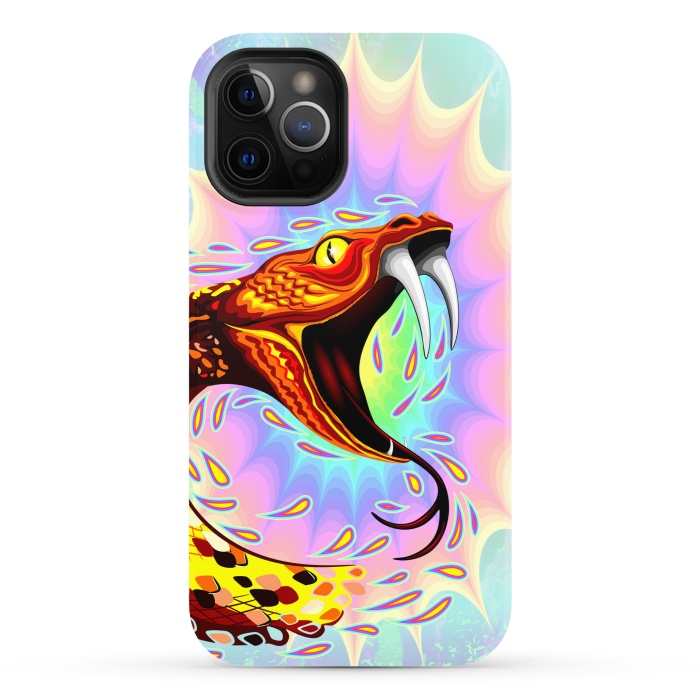iPhone 12 Pro StrongFit Snake Attack Psychedelic Art by BluedarkArt