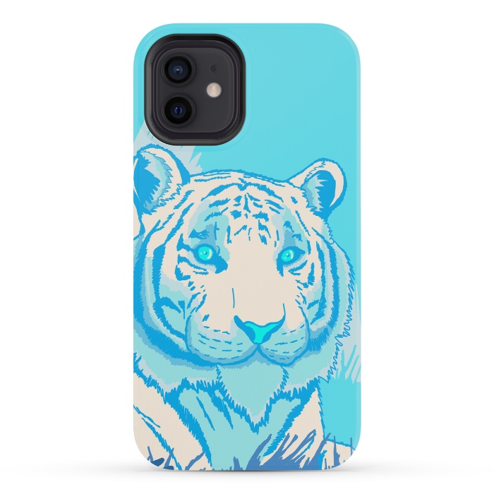 iPhone 12 mini StrongFit The blue tiger by Steve Wade (Swade)