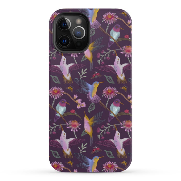 iPhone 12 Pro StrongFit Hummingbirds by Tishya Oedit