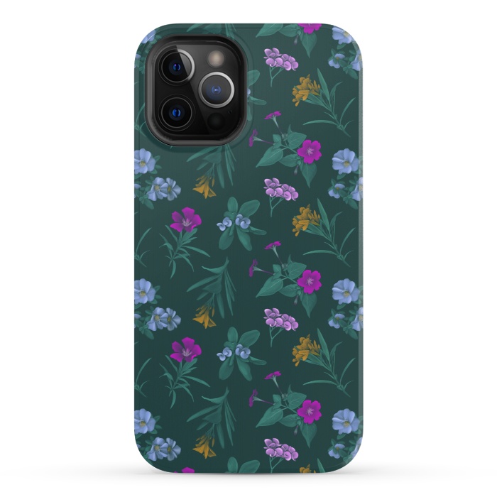 iPhone 12 Pro StrongFit Tropical Flowers by Tishya Oedit