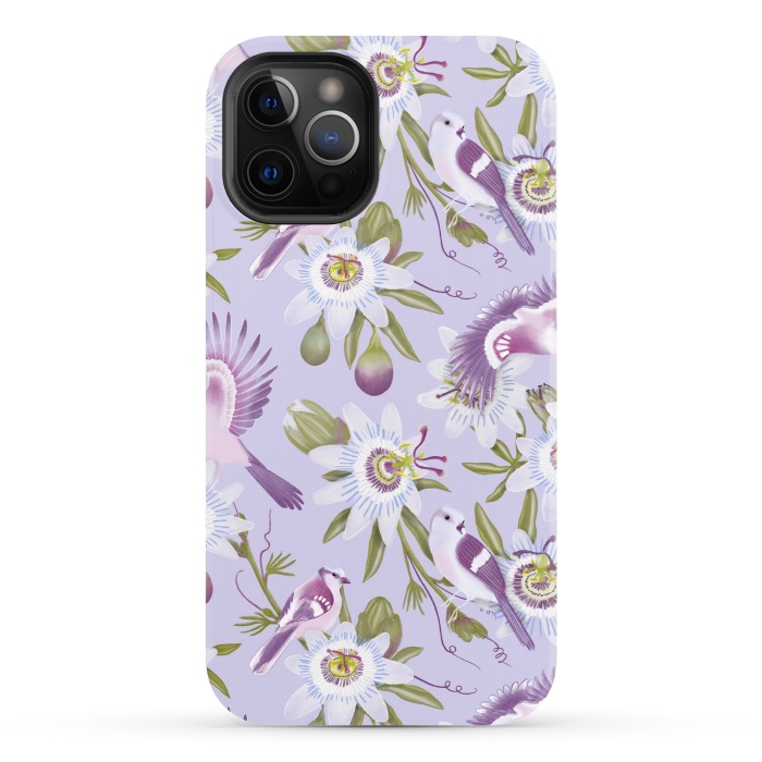 iPhone 12 Pro StrongFit Passion Flowers by Tishya Oedit