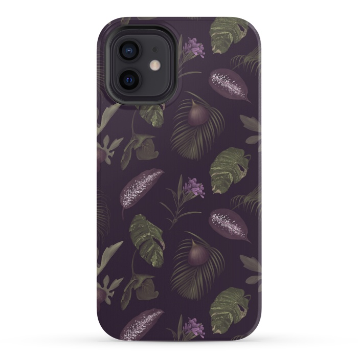 iPhone 12 StrongFit Tropical Figs by Tishya Oedit