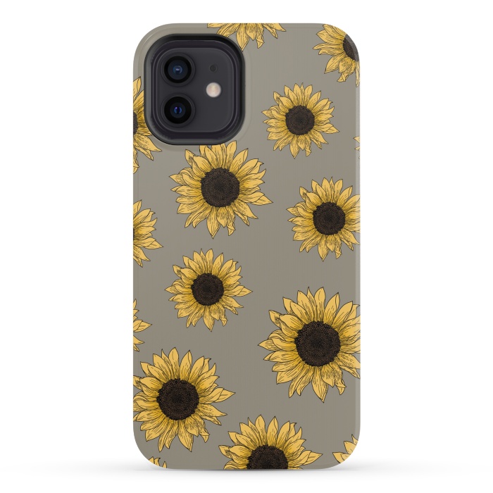 iPhone 12 mini StrongFit Sunflowers by Jms