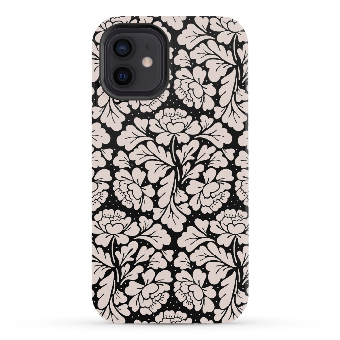 iPhone 12 mini StrongFit Baroque Pattern by Anis Illustration
