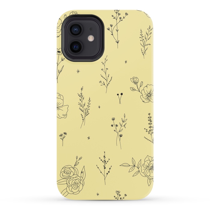 iPhone 12 StrongFit Flowers & Wildflowers by Anis Illustration