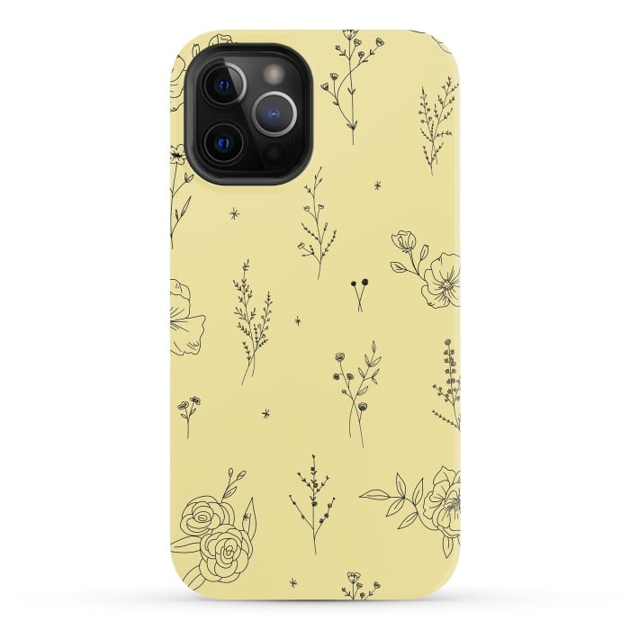 iPhone 12 Pro StrongFit Flowers & Wildflowers by Anis Illustration