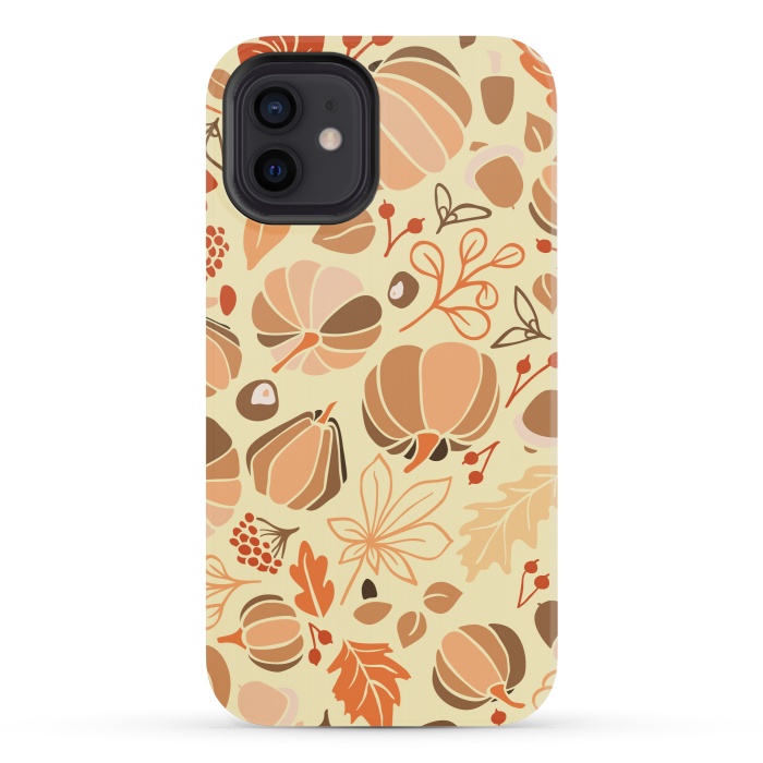 iPhone 12 mini StrongFit Fall Fruits in Orange and Yellow by Paula Ohreen