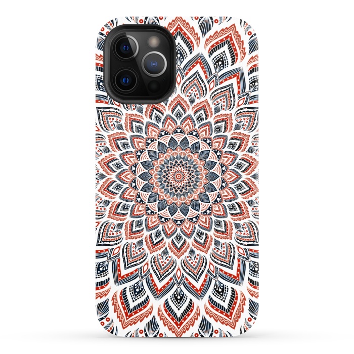 iPhone 12 Pro StrongFit Blue red mandala by Jms